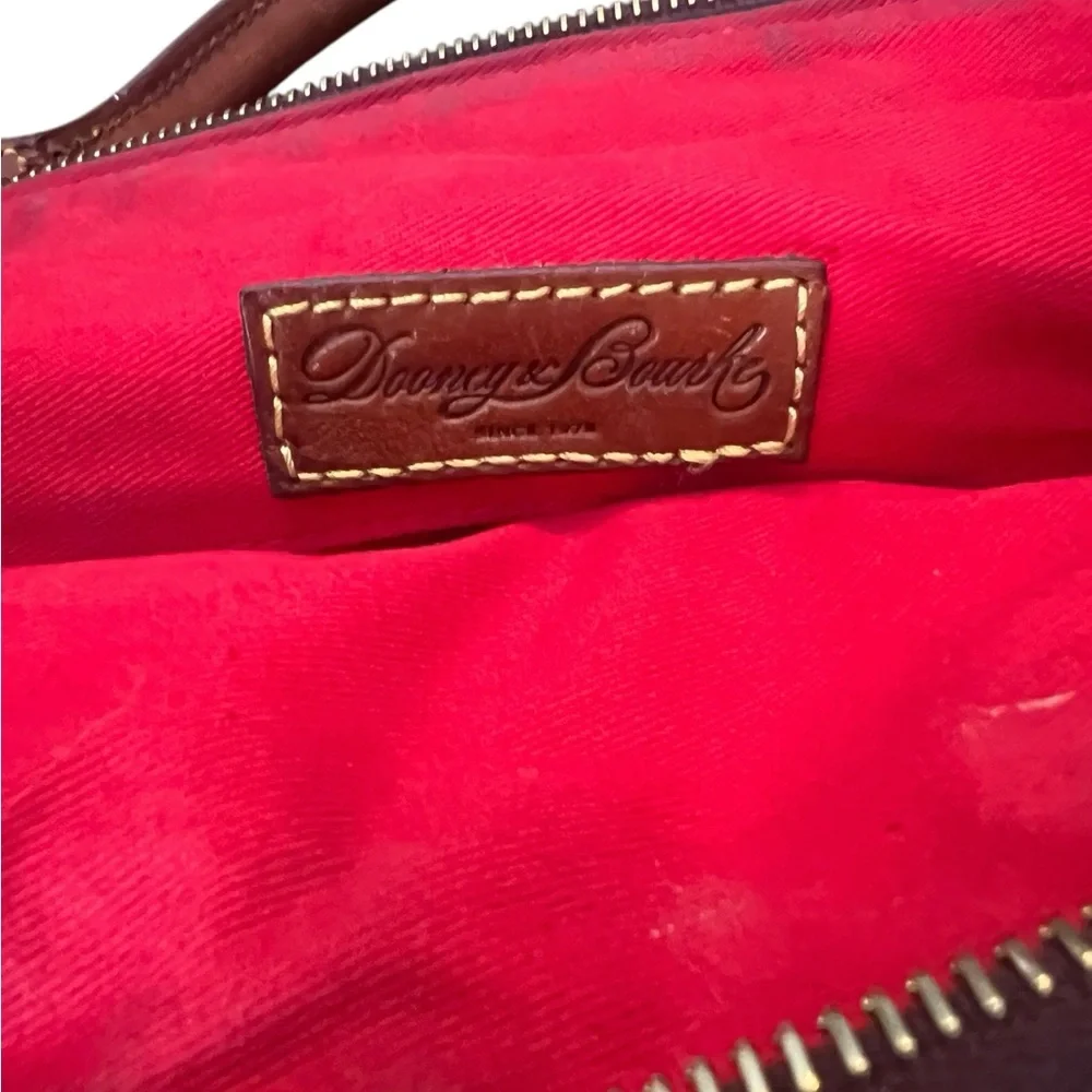 Dooney & Bourke Rich Brown Leather Satchel - Picture 9 of 11